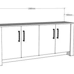 Skänk Dumö 180 Cm -Chilli shop skank dumo 180 cm brungra 3601840