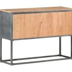 Be Basic Skänk Grå 100x30x70 Cm Massivt Akaciaträ -Chilli shop skank gra 100x30x70 cm massivt akaciatra gra 3496229