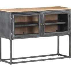 Be Basic Skänk Grå 100x30x70 Cm Massivt Akaciaträ -Chilli shop skank gra 100x30x70 cm massivt akaciatra gra 3496232