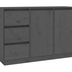 Be Basic Skänk 111x34x75 Cm Massiv Furu