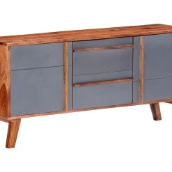 Be Basic Skänk Grå 120x30x55 Cm Massivt Sheshamträ -Chilli shop skank gra 120x30x55 cm massivt sheshamtra gra 3604251