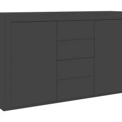 Be Basic Skänk Grå 120x36x69 Cm Spånskiva