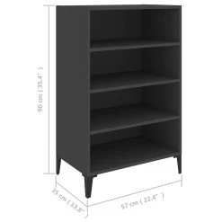 Be Basic Skänk Grå 57x35x90 Cm Spånskiva -Chilli shop skank gra 57x35x90 cm spanskiva gra 3751157