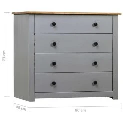 Be Basic Skänk Vit 80x40x73 Cm Furu Panama -Chilli shop skank gra 80x40x73 cm furu panama gra 2297578