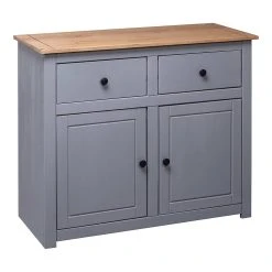 Be Basic Skänk Vit 93x40x80 Cm Massiv Furu Panama