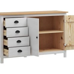 Be Basic Skänk Hill Range Vit 130x40x80 Cm Massiv Furu -Chilli shop skank hill range vit 130x40x80 cm massiv furu vit 3746654