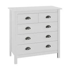 Be Basic Skänk Hill Range Vit 79x40x80 Cm Massiv Furu