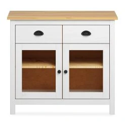 Be Basic Skänk Hill Range Vit 90x40x80 Cm Massiv Furu