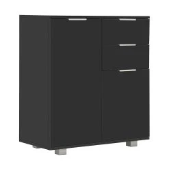 Be Basic Skänk Högglans Svart 71x35x76 Cm Spånskiva