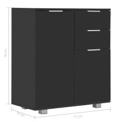 Be Basic Skänk Högglans Svart 71x35x76 Cm Spånskiva -Chilli shop skank hogglans svart 71x35x76 cm spanskiva svart 2297318