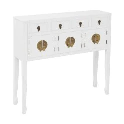 Be Basic Skänk I Kinesisk Stil Massivt Trä Vit