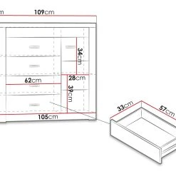 Skänk Indianapolis 109x42x104 Cm -Chilli shop skank indianapolis 109x42x104 cm brun 3876669