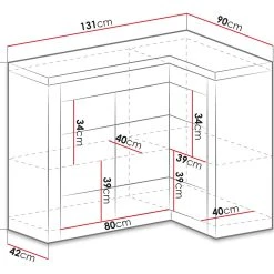 Skänk Indianapolis 131x42x104 Cm -Chilli shop skank indianapolis 131x42x104 cm tranatur 3876675