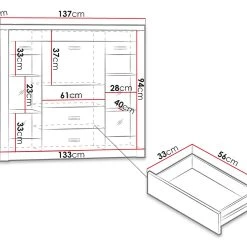Skänk Indianapolis 137x42x122 Cm -Chilli shop skank indianapolis 137x42x122 cm brun 3876677
