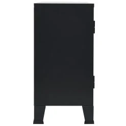 Be Basic Skänk Industriell Stil Metall 120x35x70 Cm Svart -Chilli shop skank industriell stil metall 120x35x70 cm svart svart 2687996