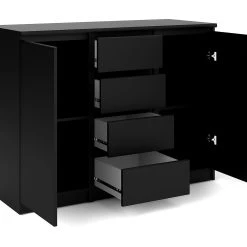 Tvilum Skänk Lerna 121 Cm 2 Dörrar 4 Lådor -Chilli shop skank lerna 121 cm 2 dorrar 4 lador mattsvart 1848727