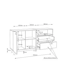Skänk Lubahn 42x160 Cm -Chilli shop skank lubahn 42x160 cm svart 4193750
