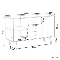Skänk Majuro 114x40 Cm -Chilli shop skank majuro 114x40 cm ljusbrun 4196292