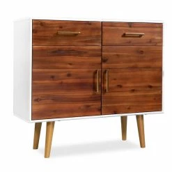 Be Basic Skänk Massivt Akaciaträ 90x33,5x83 Cm -Chilli shop skank massivt akaciatra 90x335x83 cm vit 2717112