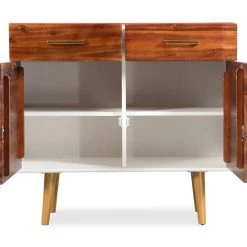 Be Basic Skänk Massivt Akaciaträ 90x33,5x83 Cm -Chilli shop skank massivt akaciatra 90x335x83 cm vit 2717113