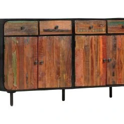 Be Basic Skänk Massivt återvunnet Trä 140x35x76 Cm