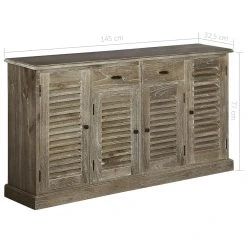 Be Basic Skänk Massivt Minditrä 145x32,5x77 Cm -Chilli shop skank massivt minditra 145x325x77 cm brun 2579119