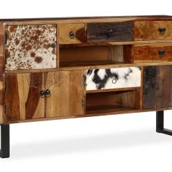 Be Basic Skänk Massivt Sheshamträ 140x30x80 Cm