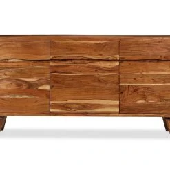 Chilli shop -Chilli shop skank massivt tra med snidade dorrar 160x40x75 cm brun 4896675