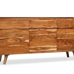 Heath & Moor Skänk Massivt Trä Med Snidade Dörrar 160x40x75 Cm -Chilli shop skank massivt tra med snidade dorrar 160x40x75 cm brun 4896677