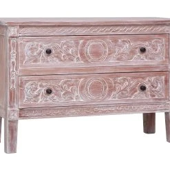 Be Basic Skänk Med 2 Lådor 90x30x60 Cm Massiv Mahogny