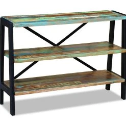 Be Basic Skänk Med 3 Hyllor Massivt återvunnet Trä