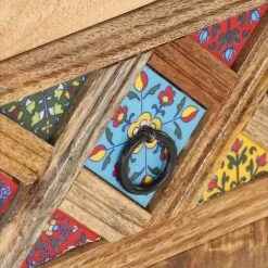 Be Basic Skänk Med Keramik 140x40x80 Cm Massivt Mangoträ -Chilli shop skank med keramik 140x40x80 cm massivt mangotra flerfargad 4890476