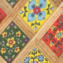 Be Basic Skänk Med Keramik 140x40x80 Cm Massivt Mangoträ -Chilli shop skank med keramik 140x40x80 cm massivt mangotra flerfargad 4890478