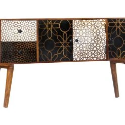 Be Basic Skänk Med Mönster 130x30x70 Cm Massivt Mangoträ -Chilli shop skank med monster 130x30x70 cm massivt mangotra brun 2053270