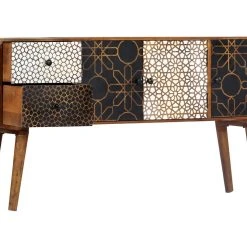 Be Basic Skänk Med Mönster 130x30x70 Cm Massivt Mangoträ -Chilli shop skank med monster 130x30x70 cm massivt mangotra brun 2053271