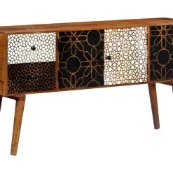 Be Basic Skänk Med Mönster 130x30x70 Cm Massivt Mangoträ -Chilli shop skank med monster 130x30x70 cm massivt mangotra brun 2053273