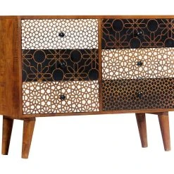 Be Basic Skänk Med Mönster 90x30x70 Cm Massivt Mangoträ -Chilli shop skank med monster 90x30x70 cm massivt mangotra brun 2053290