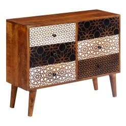 Be Basic Skänk Med Mönster 90x30x70 Cm Massivt Mangoträ -Chilli shop skank med monster 90x30x70 cm massivt mangotra brun 2053291