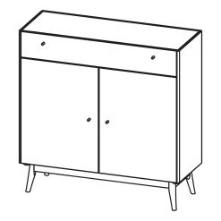 Tegelbakken Skänk Monteo 108 Cm 2 Dörrar Låda -Chilli shop skank monteo 108 cm 2 dorrar lada vitek 3608884