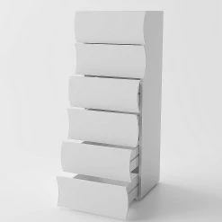 Skänk Ondres 50 Cm 6 Lådor -Chilli shop skank ondres 50 cm 6 lador vit hogglans 4465100