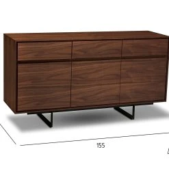 Heath & Moor Skänk Owa 155 Cm 3 Dörrar 3 Lådor -Chilli shop skank owa 155 cm 3 dorrar 3 lador valnot 1344292