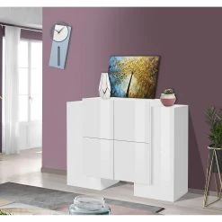 Skänk Pilander 130 Cm 6 Dörrar -Chilli shop skank pilander 130 cm 6 dorrar vit hogglans 4465244