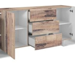 Skänk Pilander 210 Cm 4 Dörrar + 3 Lådor -Chilli shop skank pilander 210 cm 4 dorrar 3 lador vitnatur 4465190