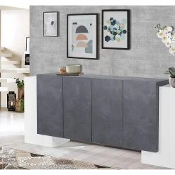 Skänk Pilander 210 Cm 6 Dörrar -Chilli shop skank pilander 210 cm 6 dorrar vitsvart 4465204