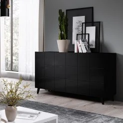 Skänk Rebenty 138x45x80 Cm -Chilli shop skank rebenty 138x45x80 cm svartsvart hogglans 4464512