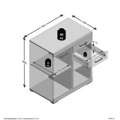 In Living Skänk Rhonda 80 Cm 2 Luckor 2 Lådor -Chilli shop skank rhonda 80 cm 2 luckor 2 lador ljus ek 582924