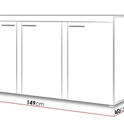 Skänk Rumba 148,8x40,3x82 Cm -Chilli shop skank rumba 1488x403x82 cm vit 4201373