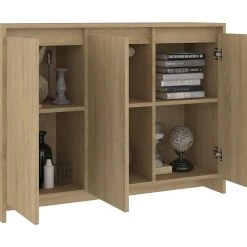 Be Basic Skänk Brun Ek 102x33x75 Cm Spånskiva -Chilli shop skank sonoma ek 102x33x75 cm spanskiva ek 4468324