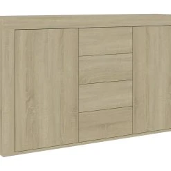 Be Basic Skänk Sonoma-ek 120x36x69 Cm Spånskiva