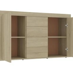 Be Basic Skänk Sonoma-ek 120x36x69 Cm Spånskiva -Chilli shop skank sonoma ek 120x36x69 cm spanskiva brun 3603188